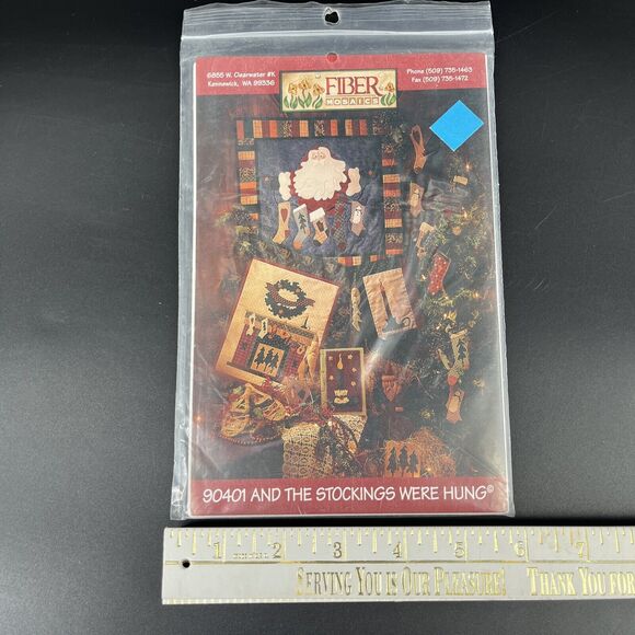 And The Stockings Were Hung Wall Quilt Ornaments Pattern 90401 By Fiber Mosaics - Picture 5 of 6